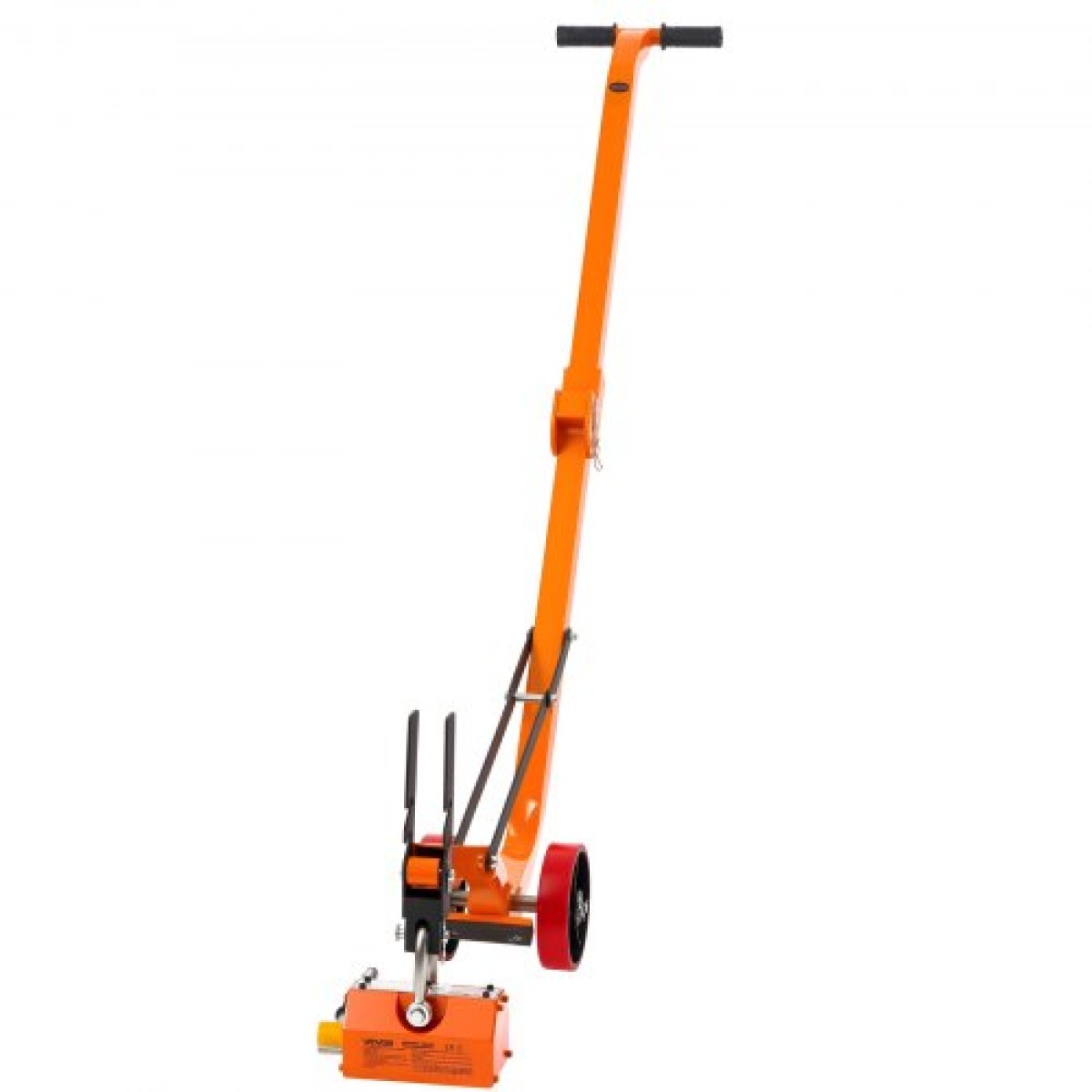 VEVOR Magnetic Lift Lifter Dolly, 600 kg ικανότητα έλξης, Steel Dolly με ανυψωτικό μαγνήτη βαρέως τύπου και 2 τροχούς, ρυθμιζόμενη λαβή, N42 νεοδύμιο, πτυσσόμενο και φορητό, για ανύψωση καλυμμάτων φρεατίων