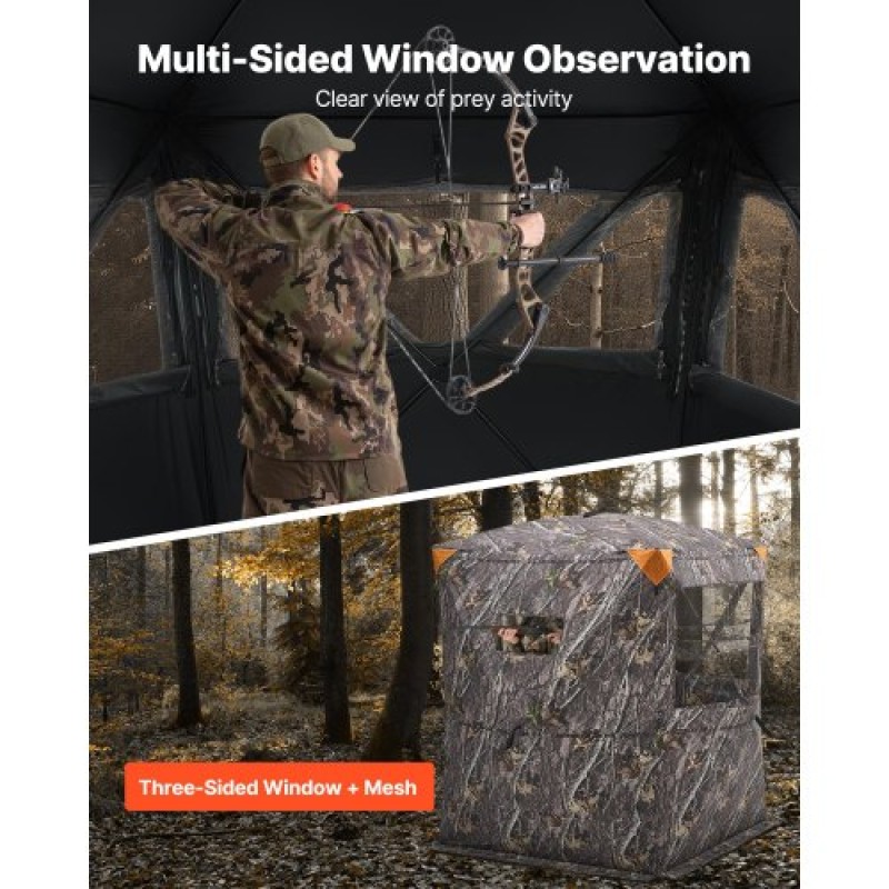 VEVOR 2-3 Person Portable Hunting Blind Thermal Ground Deer Blind Carrying Bag