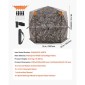 VEVOR Hunting Blind, 6-7 Persons, 288 Degree 5 Side See-Through Ground blinds με τσάντα μεταφοράς, φορητή σκηνή παραλλαγής, ανθεκτικό κρυφό καταφύγιο με αθόρυβη πόρτα και παράθυρο με φερμουάρ, για ελάφια Τουρκίας