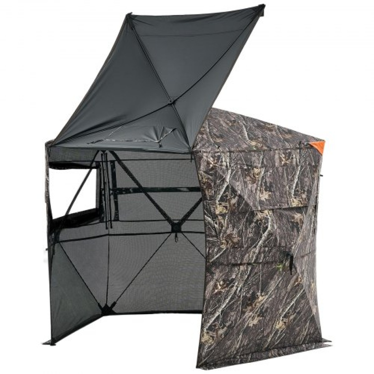 VEVOR Hunting Blind, 6-7 Persons, 288 Degree 5 Side See-Through Ground blinds με τσάντα μεταφοράς, φορητή σκηνή παραλλαγής, ανθεκτικό κρυφό καταφύγιο με αθόρυβη πόρτα και παράθυρο με φερμουάρ, για ελάφια Τουρκίας
