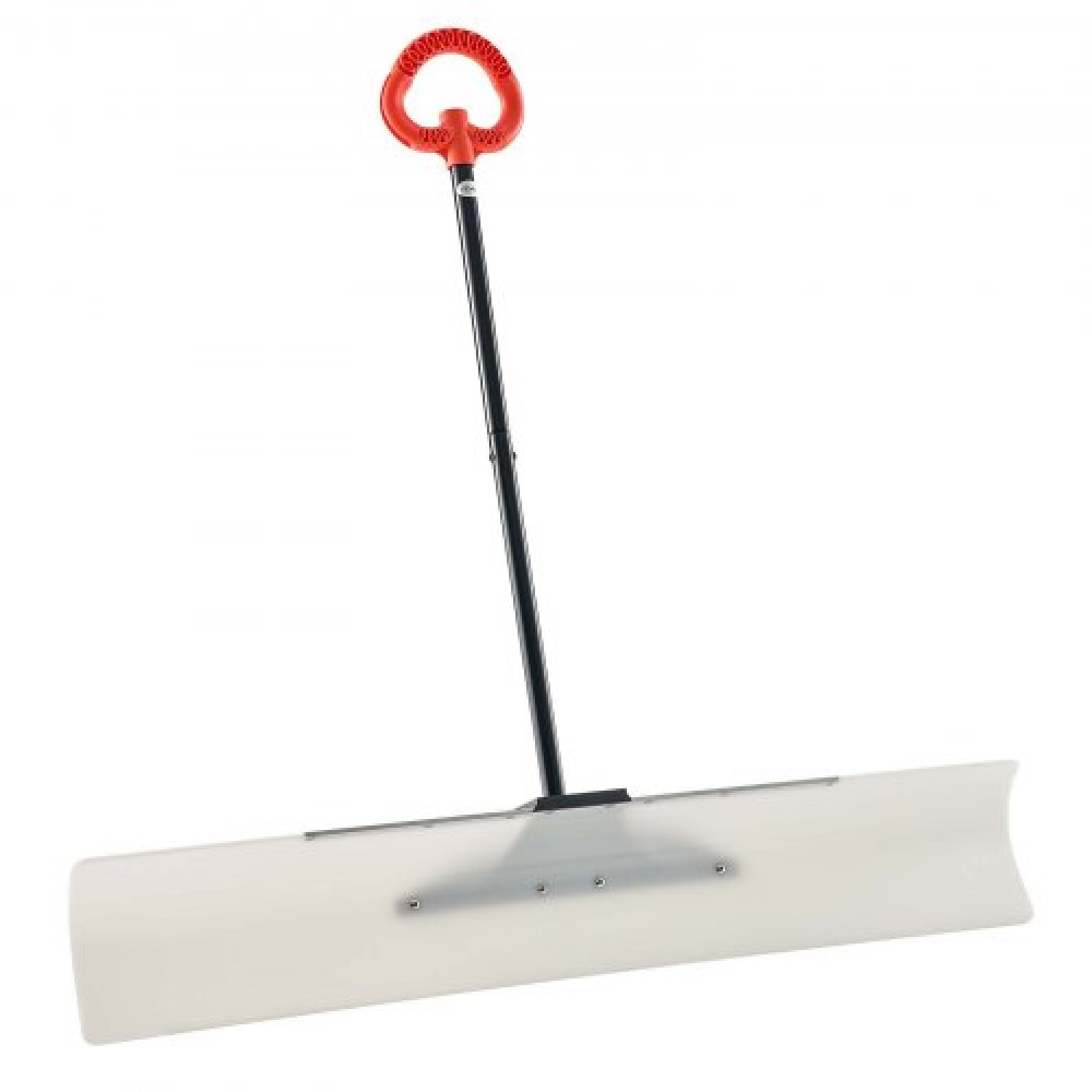 Φτυάρι VEVOR Snow Pusher, 122cm Φτυάρι Χιονιού εξωτερικού χώρου με εργονομική λαβή, HDPE Πλαστική λεπίδα, Χειμερινά φτυάρια με λαβή σε τμήματα, Μεταλλική λωρίδα με άκρες, φορητό εργαλείο αφαίρεσης χιονιού για Driveway Garden