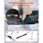 Φτυάρι VEVOR Snow Pusher, 122cm Φτυάρι Χιονιού εξωτερικού χώρου με εργονομική λαβή, HDPE Πλαστική λεπίδα, Χειμερινά φτυάρια με λαβή σε τμήματα, Μεταλλική λωρίδα με άκρες, φορητό εργαλείο αφαίρεσης χιονιού για Driveway Garden