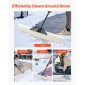 Φτυάρι VEVOR Snow Pusher, 122cm Φτυάρι Χιονιού εξωτερικού χώρου με εργονομική λαβή, HDPE Πλαστική λεπίδα, Χειμερινά φτυάρια με λαβή σε τμήματα, Μεταλλική λωρίδα με άκρες, φορητό εργαλείο αφαίρεσης χιονιού για Driveway Garden