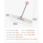 Φτυάρι VEVOR Snow Pusher, 122cm Φτυάρι Χιονιού εξωτερικού χώρου με εργονομική λαβή, HDPE Πλαστική λεπίδα, Χειμερινά φτυάρια με λαβή σε τμήματα, Μεταλλική λωρίδα με άκρες, φορητό εργαλείο αφαίρεσης χιονιού για Driveway Garden