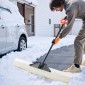 Φτυάρι VEVOR Snow Pusher, 122cm Φτυάρι Χιονιού εξωτερικού χώρου με εργονομική λαβή, HDPE Πλαστική λεπίδα, Χειμερινά φτυάρια με λαβή σε τμήματα, Μεταλλική λωρίδα με άκρες, φορητό εργαλείο αφαίρεσης χιονιού για Driveway Garden