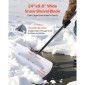 Φτυάρι VEVOR Snow Pusher, Φτυάρι Εξωτερικού Χιονιού πλάτους 61 cm με Εργονομική λαβή, HDPE Πλαστική Λεπίδα, Χειμερινά Φτυάρια με Τμηματοποιημένη Λαβή, Φορητό εργαλείο αφαίρεσης χιονιού για Κάμπινγκ Driveway Garden