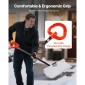 Φτυάρι VEVOR Snow Pusher, Φτυάρι Εξωτερικού Χιονιού πλάτους 61 cm με Εργονομική λαβή, HDPE Πλαστική Λεπίδα, Χειμερινά Φτυάρια με Τμηματοποιημένη Λαβή, Φορητό εργαλείο αφαίρεσης χιονιού για Κάμπινγκ Driveway Garden