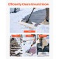 Φτυάρι VEVOR Snow Pusher, Φτυάρι Εξωτερικού Χιονιού πλάτους 61 cm με Εργονομική λαβή, HDPE Πλαστική Λεπίδα, Χειμερινά Φτυάρια με Τμηματοποιημένη Λαβή, Φορητό εργαλείο αφαίρεσης χιονιού για Κάμπινγκ Driveway Garden