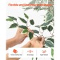 VEVOR Τεχνητό δέντρο Ficus 180 cm με Μαύρη γλάστρα, Ψηλό φυτό Faux Ficus με κορμό από φυσικό ξύλο και ρεαλιστικά πράσινα φύλλα, ψεύτικο μεταξωτό δέντρο εσωτερικού χώρου για διακόσμηση σπιτιού, γραφείου, σαλονιού ή γωνίας