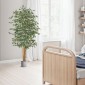 VEVOR Τεχνητό δέντρο Ficus 180 cm με Μαύρη γλάστρα, Ψηλό φυτό Faux Ficus με κορμό από φυσικό ξύλο και ρεαλιστικά πράσινα φύλλα, ψεύτικο μεταξωτό δέντρο εσωτερικού χώρου για διακόσμηση σπιτιού, γραφείου, σαλονιού ή γωνίας