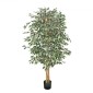 VEVOR Τεχνητό δέντρο Ficus 180 cm με Μαύρη γλάστρα, Ψηλό φυτό Faux Ficus με κορμό από φυσικό ξύλο και ρεαλιστικά πράσινα φύλλα, ψεύτικο μεταξωτό δέντρο εσωτερικού χώρου για διακόσμηση σπιτιού, γραφείου, σαλονιού ή γωνίας