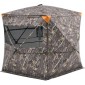 VEVOR Hunting Blind, περσίδες 4-5 ατόμων See Through Ground με τσάντα μεταφοράς, φορητή σκηνή παραλλαγής 360 μοιρών, ανθεκτικό κρυφό καταφύγιο με αθόρυβη πόρτα και παράθυρο με φερμουάρ, για Τουρκία και ελάφια