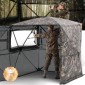 VEVOR Hunting Blind, περσίδες 4-5 ατόμων See Through Ground με τσάντα μεταφοράς, φορητή σκηνή παραλλαγής 360 μοιρών, ανθεκτικό κρυφό καταφύγιο με αθόρυβη πόρτα και παράθυρο με φερμουάρ, για Τουρκία και ελάφια