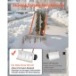 Φτυάρι Snow Pusher VEVOR με ρόδες, 61 cm Τροχοφόρο φτυάρι εκχιονιστή με διπλής κατεύθυνσης γωνιακή λεπίδα & ρυθμιζόμενη λαβή 90 μοιρών, μεταλλικά χειμωνιάτικα φτυάρια, φορητό εργαλείο αφαίρεσης χιονιού για Driveway Garden
