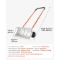 Φτυάρι Snow Pusher VEVOR με ρόδες, 61 cm Τροχοφόρο φτυάρι εκχιονιστή με διπλής κατεύθυνσης γωνιακή λεπίδα & ρυθμιζόμενη λαβή 90 μοιρών, μεταλλικά χειμωνιάτικα φτυάρια, φορητό εργαλείο αφαίρεσης χιονιού για Driveway Garden