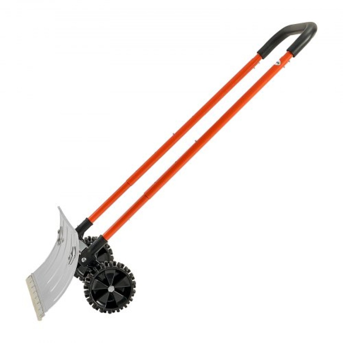 Φτυάρι Snow Pusher VEVOR με ρόδες, 61 cm Τροχοφόρο φτυάρι εκχιονιστή με διπλής κατεύθυνσης γωνιακή λεπίδα & ρυθμιζόμενη λαβή 90 μοιρών, μεταλλικά χειμωνιάτικα φτυάρια, φορητό εργαλείο αφαίρεσης χιονιού για Driveway Garden