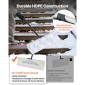 Φτυάρι VEVOR Snow Pusher, 76,2 cm Φτυάρι Εξωτερικού Χιονιού με Εργονομική λαβή, Πλαστική λεπίδα HDPE, Χειμερινά Φτυάρια με Τμηματοποιημένη Λαβή, Μεταλλική Λωρίδα με Μεταλλικές Επεξεργασίες, Φορητό εργαλείο αφαίρεσης χιονιού για Driveway