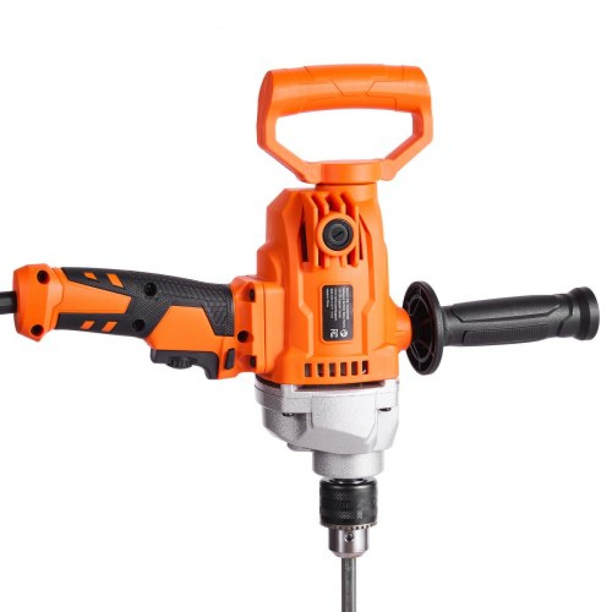 VEVOR Drill Mixer, 12,7mm Corded Electric Drill Mixer Set, 0-850RPM 3.2A Mixing Drills, Mixing Drills Machine with D-Handle for Drilling & Blending, Handheld Chiment Mixer for Fodder, Paint, Cement