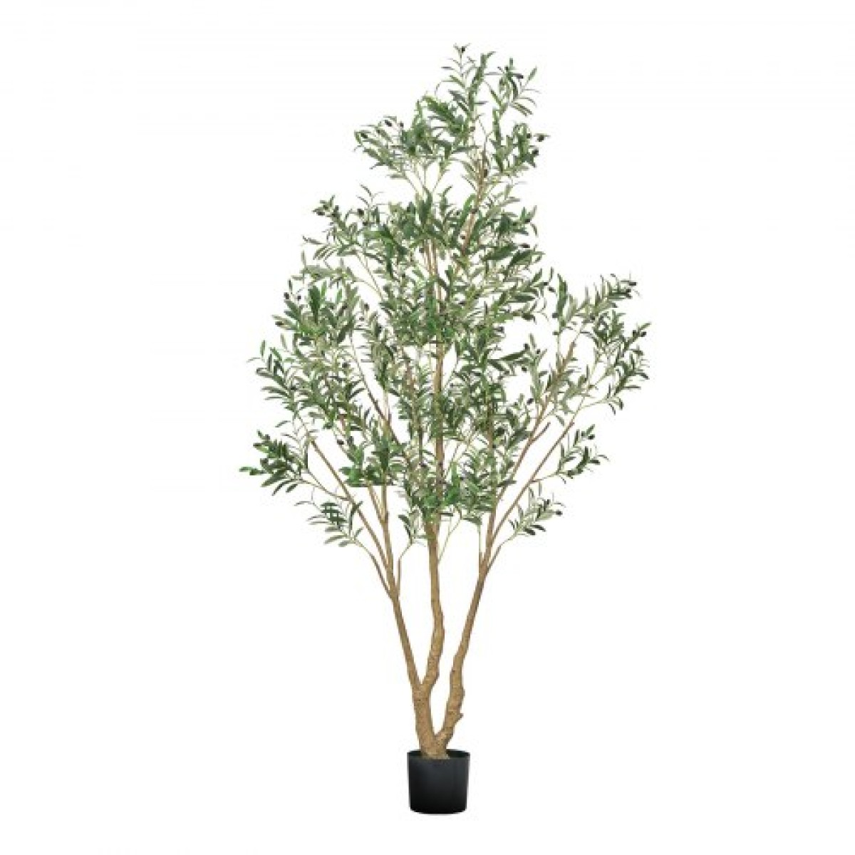 VEVOR 240cm Τεχνητή ελιά με μαύρη γλάστρα, ψηλό ψεύτικο δέντρο με κορμό από φυσικό ξύλο & ρεαλιστικά πράσινα φύλλα και καρπούς, ψεύτικο φυτό εσωτερικού χώρου για σπίτι, γραφείο, σαλόνι, γωνιακή διακόσμηση