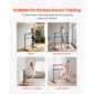 VEVOR Ballet Barre, Double Barre Bar για το σπίτι, ανεξάρτητες φορητές μπάρες χορού τεντώματος μπαλέτου, ρυθμιζόμενο ύψος Anti-Wobble Fitness Gym Studio Equipment, for Pilates Balance Workout