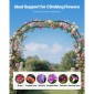 VEVOR Garden Arbor, 2,4 (Υ) x 1,5 (Π) x 0,4 (Β) m Μεταλλική Αψίδα, Στιβαρή Αψίδα Καφασωτών εξωτερικού χώρου με Πασσάλους, Εύκολη Συναρμολόγηση, Πέργκολα Arbor for Plant Climbing Yard Lawn Wedding Party
