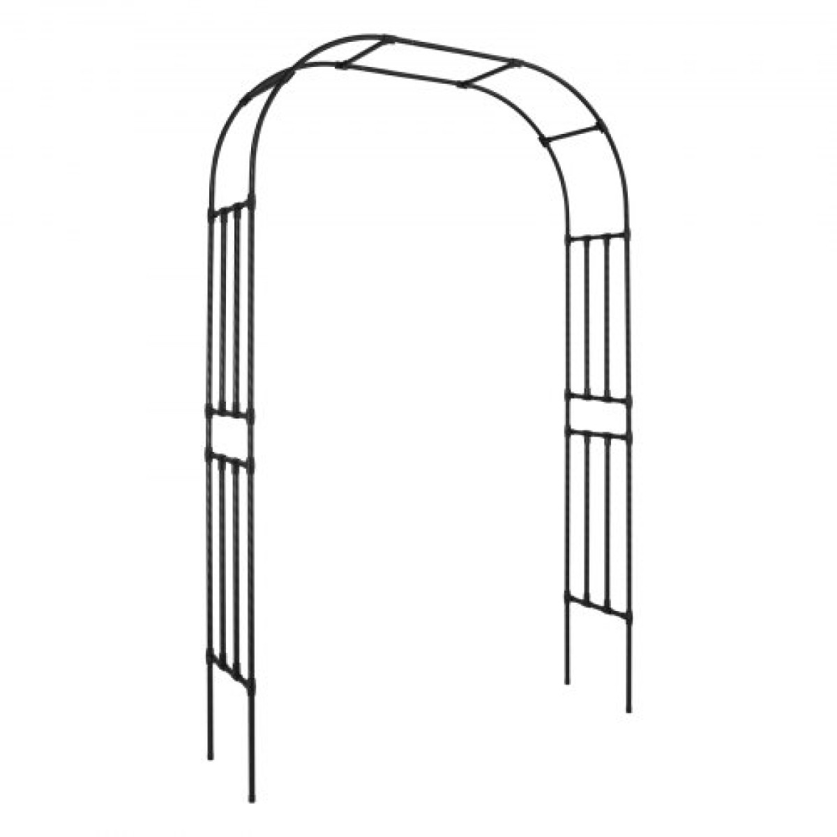 VEVOR Garden Arbor, 2,4 (Υ) x 1,5 (Π) x 0,4 (Β) m Μεταλλική Αψίδα, Στιβαρή Αψίδα Καφασωτών εξωτερικού χώρου με Πασσάλους, Εύκολη Συναρμολόγηση, Πέργκολα Arbor for Plant Climbing Yard Lawn Wedding Party