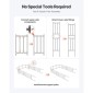 VEVOR Garden Arbor, 2,4 (Υ) x 1,5 (Π) x 0,4 (Β) m Μεταλλική Αψίδα, Στιβαρή Αψίδα Καφασωτών εξωτερικού χώρου με Πασσάλους, Εύκολη Συναρμολόγηση, Πέργκολα Arbor for Plant Climbing Yard Lawn Wedding Party