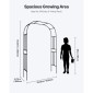 VEVOR Garden Arbor, 2,4 (Υ) x 1,5 (Π) x 0,4 (Β) m Μεταλλική Αψίδα, Στιβαρή Αψίδα Καφασωτών εξωτερικού χώρου με Πασσάλους, Εύκολη Συναρμολόγηση, Πέργκολα Arbor for Plant Climbing Yard Lawn Wedding Party