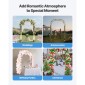VEVOR Garden Arbor, 2,4 (Υ) x 1,5 (Π) x 0,4 (Β) m Μεταλλική Αψίδα, Στιβαρή Αψίδα Καφασωτών εξωτερικού χώρου με Πασσάλους, Εύκολη Συναρμολόγηση, Πέργκολα Arbor for Plant Climbing Yard Lawn Wedding Party