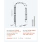 VEVOR Garden Arbor, 2,4 (Υ) x 1,5 (Π) x 0,4 (Β) m Μεταλλική Αψίδα, Στιβαρή Αψίδα Καφασωτών εξωτερικού χώρου με Πασσάλους, Εύκολη Συναρμολόγηση, Πέργκολα Arbor for Plant Climbing Yard Lawn Wedding Party