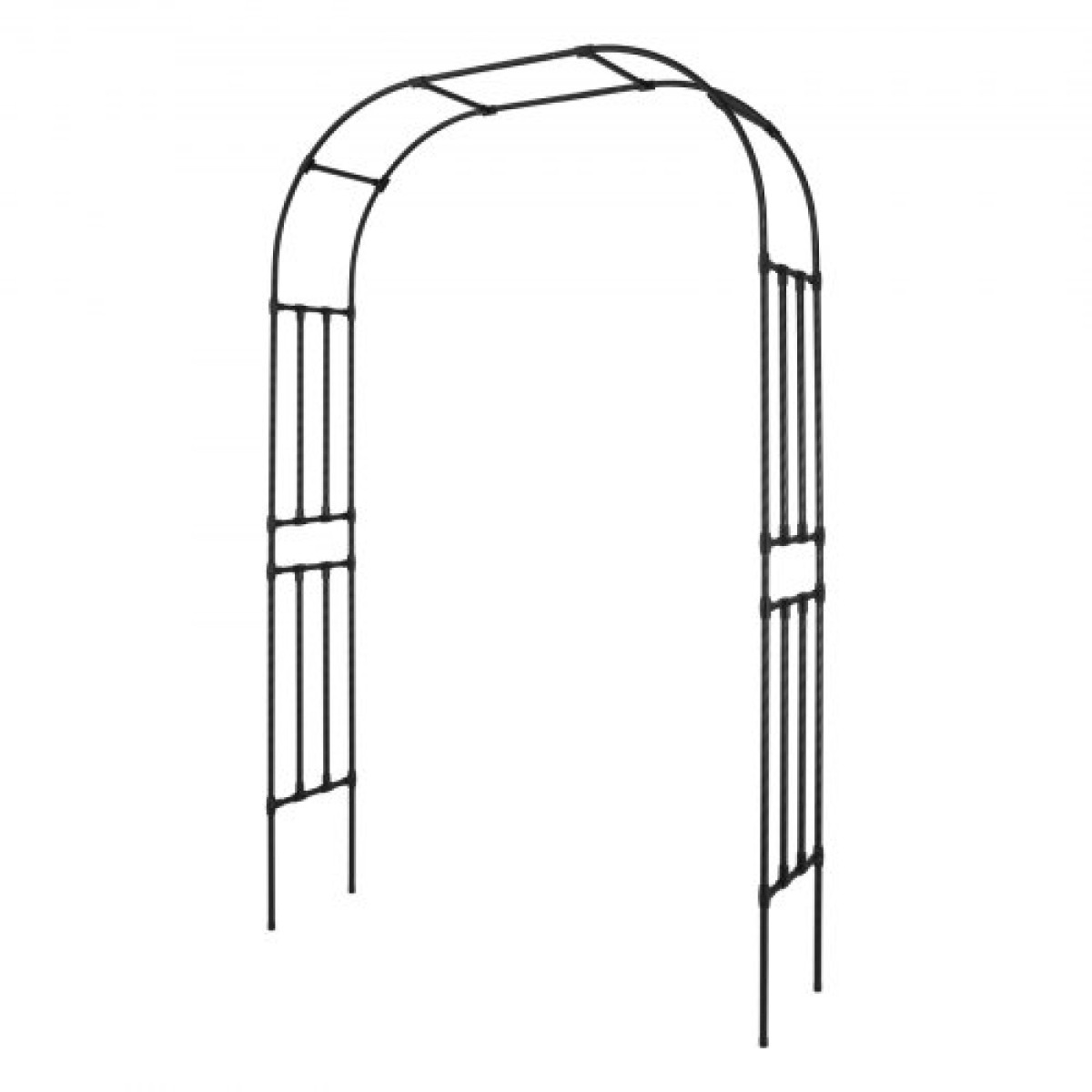 VEVOR Garden Arbor, 2,4 (Υ) x 1,5 (Π) x 0,4 (Β) m Μεταλλική Αψίδα, Στιβαρή Αψίδα Καφασωτών εξωτερικού χώρου με Πασσάλους, Εύκολη Συναρμολόγηση, Πέργκολα Arbor for Plant Climbing Yard Lawn Wedding Party