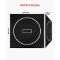 VEVOR 3x3m Wrestling Mat, Martial Arts Thick Mat for Home Gym Workouts Exercise, Αδιάβροχα PVC Roll-Up Προπονητικά χαλάκια με κύκλους, για Γυμναστική, Τατάμι, Jiu Jitsu BJJ MMA Τζούντο, Πυγμαχία, Μαύρο