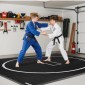 VEVOR 3x3m Wrestling Mat, Martial Arts Thick Mat for Home Gym Workouts Exercise, Αδιάβροχα PVC Roll-Up Προπονητικά χαλάκια με κύκλους, για Γυμναστική, Τατάμι, Jiu Jitsu BJJ MMA Τζούντο, Πυγμαχία, Μαύρο