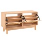 Πάγκος παπουτσιών VEVOR Entryway, 1000 x 300 x 530 mm Πάγκος παπουτσιών που μοιάζει με ρατάν με 2 συρτάρια, 300 λίβρες αποθήκευση παπουτσιών με 4 θήκες και 2 πόρτες μπαστούνι, για διάδρομο, σαλόνι, υπνοδωμάτιο