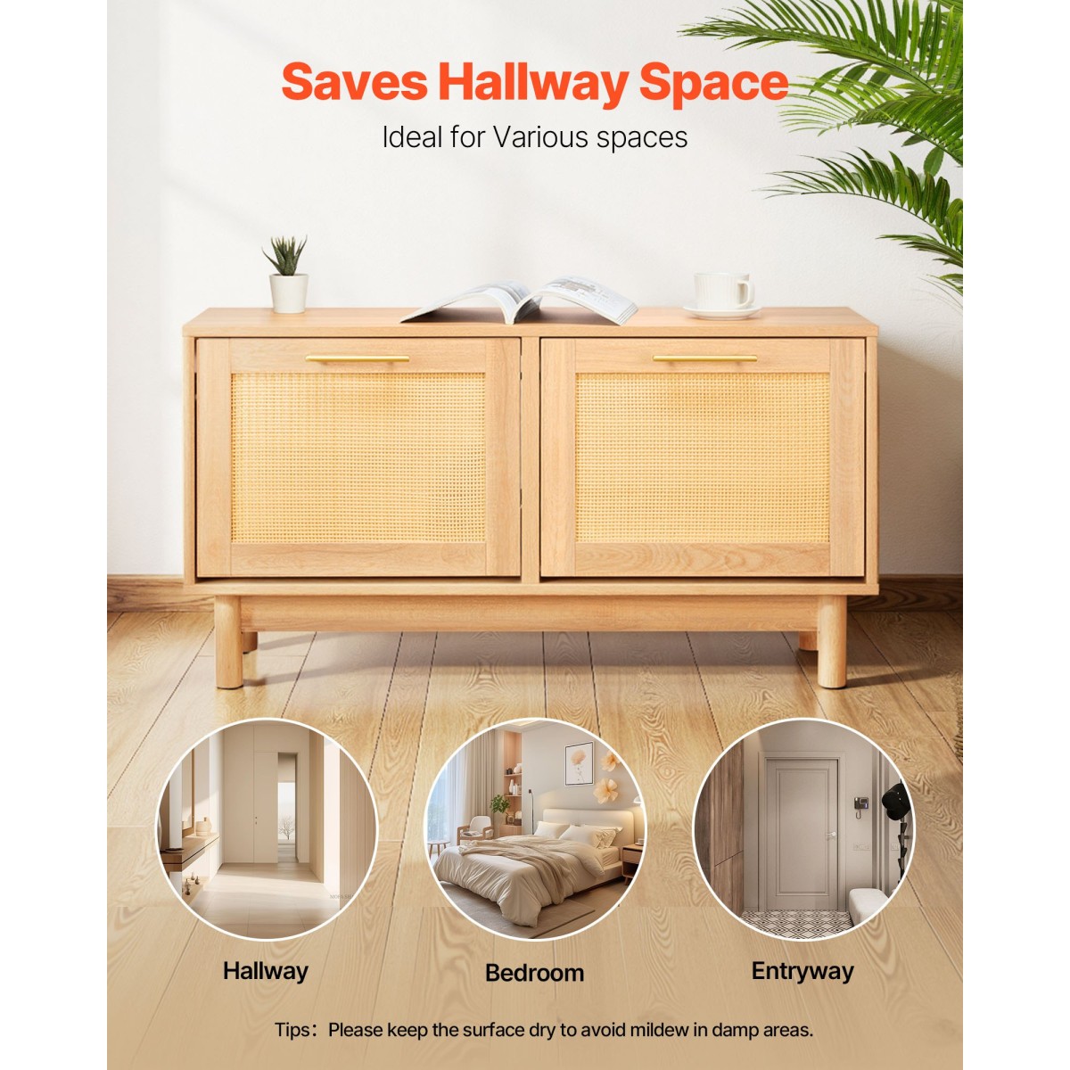 Πάγκος παπουτσιών VEVOR Entryway, 1000 x 300 x 530 mm Πάγκος παπουτσιών που μοιάζει με ρατάν με 2 συρτάρια, 300 λίβρες αποθήκευση παπουτσιών με 4 θήκες και 2 πόρτες μπαστούνι, για διάδρομο, σαλόνι, υπνοδωμάτιο