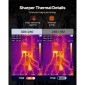 Θερμική κάμερα VEVOR, 320 x 240 TISR Super Resolution, Θερμική κάμερα με οπτική κάμερα 2 MP, ανάλυση IR 256 x 192, Ρυθμός ανανέωσης 25 HZ, -4°F έως 1022°F, 4 λειτουργίες εικόνας & 6 παλέτες χρωμάτων
