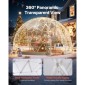 VEVOR Garden Dome Igloo, 3,6 x 2,2 m Υπαίθρια σκηνή Clear Bubble για 4-7 άτομα, Θερμοκήπιο Geodesic Dome με Παράθυρο, Αδιάβροχο Γεωδαιτικό Θόλο με Παράθυρο, Σκηνή PVC Igloo για Γάμο Κάμπινγκ Αίθριων στην πίσω αυλή