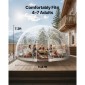 VEVOR Garden Dome Igloo, 3,6 x 2,2 m Υπαίθρια σκηνή Clear Bubble για 4-7 άτομα, Θερμοκήπιο Geodesic Dome με Παράθυρο, Αδιάβροχο Γεωδαιτικό Θόλο με Παράθυρο, Σκηνή PVC Igloo για Γάμο Κάμπινγκ Αίθριων στην πίσω αυλή