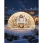 VEVOR Garden Dome Igloo, 3,6 x 2,2 m Υπαίθρια σκηνή Clear Bubble για 4-7 άτομα, Θερμοκήπιο Geodesic Dome με Παράθυρο, Αδιάβροχο Γεωδαιτικό Θόλο με Παράθυρο, Σκηνή PVC Igloo για Γάμο Κάμπινγκ Αίθριων στην πίσω αυλή