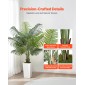 VEVOR Artificial Areca Palm Tree 1524 mm, Ψεύτικος Φοίνικας Τροπικά Φυτά με Λευκή Ψηλή Ζαρντινιέρα, Φυτό από ψεύτικο δάπεδο μετάξι σε γλάστρα, Μεγάλα Δέντρα για Διακόσμηση Σαλονιού οικιακού Γραφείου Θέρμανση σπιτιού, Εσωτερικός εξωτερικός χώρος