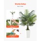 VEVOR Artificial Areca Palm Tree 1524 mm, Ψεύτικος Φοίνικας Τροπικά Φυτά με Λευκή Ψηλή Ζαρντινιέρα, Φυτό από ψεύτικο δάπεδο μετάξι σε γλάστρα, Μεγάλα Δέντρα για Διακόσμηση Σαλονιού οικιακού Γραφείου Θέρμανση σπιτιού, Εσωτερικός εξωτερικός χώρος