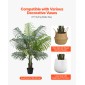 VEVOR Artificial Areca Palm Tree 1524 mm, Ψεύτικος Φοίνικας Τροπικά Φυτά με Λευκή Ψηλή Ζαρντινιέρα, Φυτό από ψεύτικο δάπεδο μετάξι σε γλάστρα, Μεγάλα Δέντρα για Διακόσμηση Σαλονιού οικιακού Γραφείου Θέρμανση σπιτιού, Εσωτερικός εξωτερικός χώρος