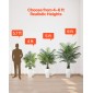 VEVOR Artificial Areca Palm Tree 1524 mm, Ψεύτικος Φοίνικας Τροπικά Φυτά με Λευκή Ψηλή Ζαρντινιέρα, Φυτό από ψεύτικο δάπεδο μετάξι σε γλάστρα, Μεγάλα Δέντρα για Διακόσμηση Σαλονιού οικιακού Γραφείου Θέρμανση σπιτιού, Εσωτερικός εξωτερικός χώρος