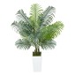 VEVOR Artificial Areca Palm Tree 1524 mm, Ψεύτικος Φοίνικας Τροπικά Φυτά με Λευκή Ψηλή Ζαρντινιέρα, Φυτό από ψεύτικο δάπεδο μετάξι σε γλάστρα, Μεγάλα Δέντρα για Διακόσμηση Σαλονιού οικιακού Γραφείου Θέρμανση σπιτιού, Εσωτερικός εξωτερικός χώρος