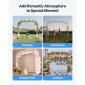VEVOR Garden Arbor, 2,4 (Υ) x 2,5 (Π) x 0,4 (Β) m Μεταλλική Αψίδα, Στιβαρή Αψίδα Καφασωτών Εξωτερικών με Πασσάλους, Εύκολη Συναρμολόγηση, Πέργκολα κληματαριά για αναρρίχηση φυτών Διακόσμηση γαμήλιου γκαζόν για αυλή