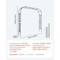 VEVOR Garden Arbor, 2,4 (Υ) x 2,5 (Π) x 0,4 (Β) m Μεταλλική Αψίδα, Στιβαρή Αψίδα Καφασωτών Εξωτερικών με Πασσάλους, Εύκολη Συναρμολόγηση, Πέργκολα κληματαριά για αναρρίχηση φυτών Διακόσμηση γαμήλιου γκαζόν για αυλή