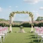 VEVOR Garden Arbor, 2,4 (Υ) x 2,5 (Π) x 0,4 (Β) m Μεταλλική Αψίδα, Στιβαρή Αψίδα Καφασωτών Εξωτερικών με Πασσάλους, Εύκολη Συναρμολόγηση, Πέργκολα κληματαριά για αναρρίχηση φυτών Διακόσμηση γαμήλιου γκαζόν για αυλή