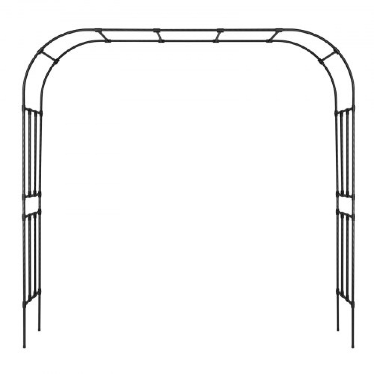 VEVOR Garden Arbor, 2,4 (Υ) x 2,5 (Π) x 0,4 (Β) m Μεταλλική Αψίδα, Στιβαρή Αψίδα Καφασωτών Εξωτερικών με Πασσάλους, Εύκολη Συναρμολόγηση, Πέργκολα κληματαριά για αναρρίχηση φυτών Διακόσμηση γαμήλιου γκαζόν για αυλή