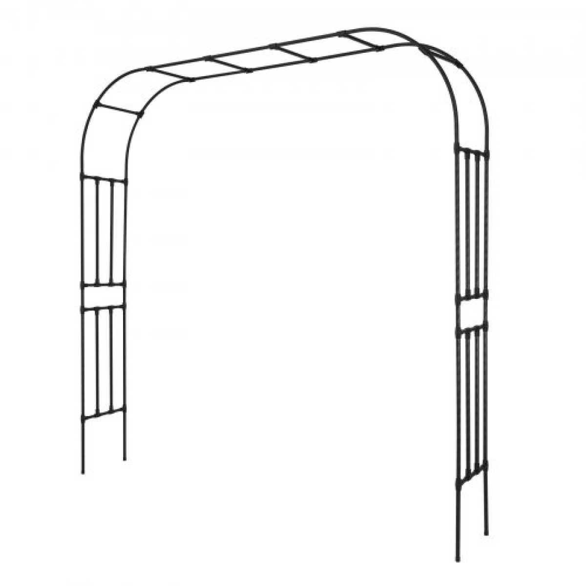 VEVOR Garden Arbor, 2,4 (Υ) x 2,5 (Π) x 0,4 (Β) m Μεταλλική Αψίδα, Στιβαρή Αψίδα Καφασωτών Εξωτερικών με Πασσάλους, Εύκολη Συναρμολόγηση, Πέργκολα κληματαριά για αναρρίχηση φυτών Διακόσμηση γαμήλιου γκαζόν για αυλή