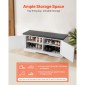 Πάγκος αποθήκευσης παπουτσιών VEVOR, 1000 x 355 x 460 mm Organizer παπουτσιών με μαξιλάρι καθίσματος με επένδυση, πάγκος εισόδου με 2 πόρτες αχυρώνα και ρυθμιζόμενο ύψος, για διάδρομο, σαλόνι, υπνοδωμάτιο, λευκό + μαύρο